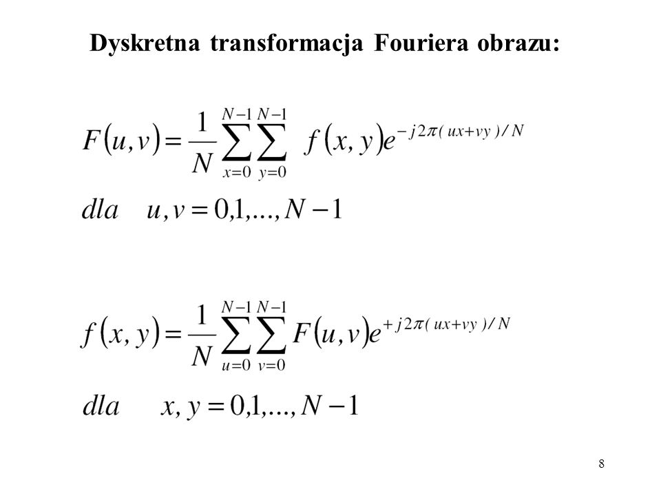 Dyskretna transformacja Fouriera obrazu: