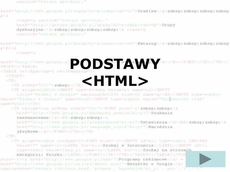 PODSTAWY <HTML>