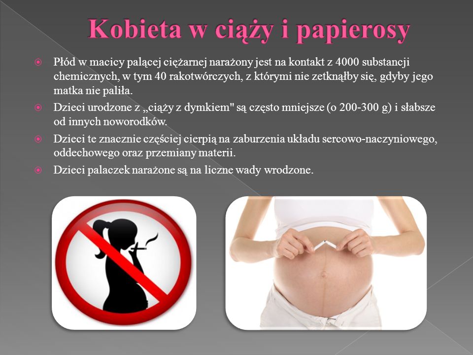 Kobieta w ciąży i papierosy