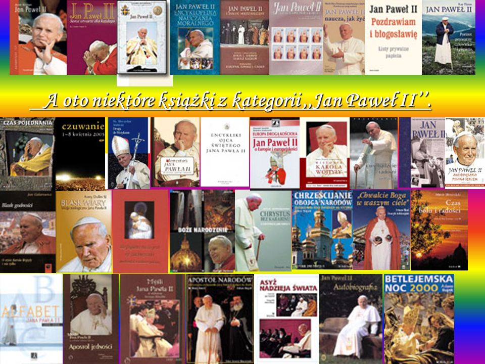 A oto niektóre książki z kategorii ,,Jan Paweł II’’.