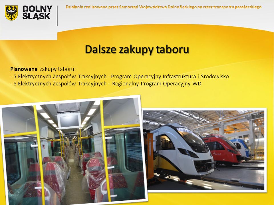 Działania realizowane przez Samorząd Województwa Dolnośląskiego na rzecz transportu pasażerskiego