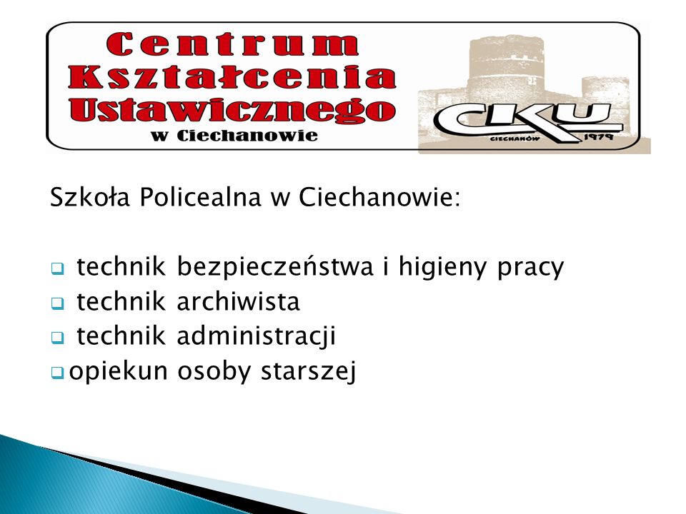Szkoła Policealna w Ciechanowie: