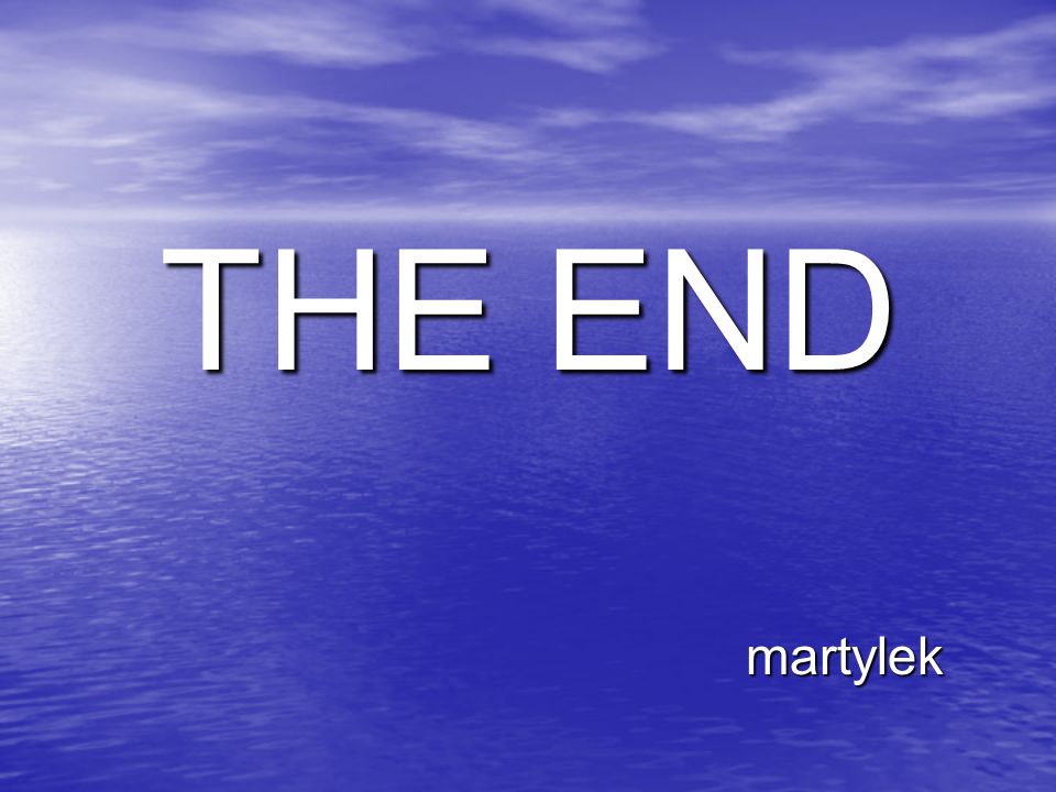 THE END martylek