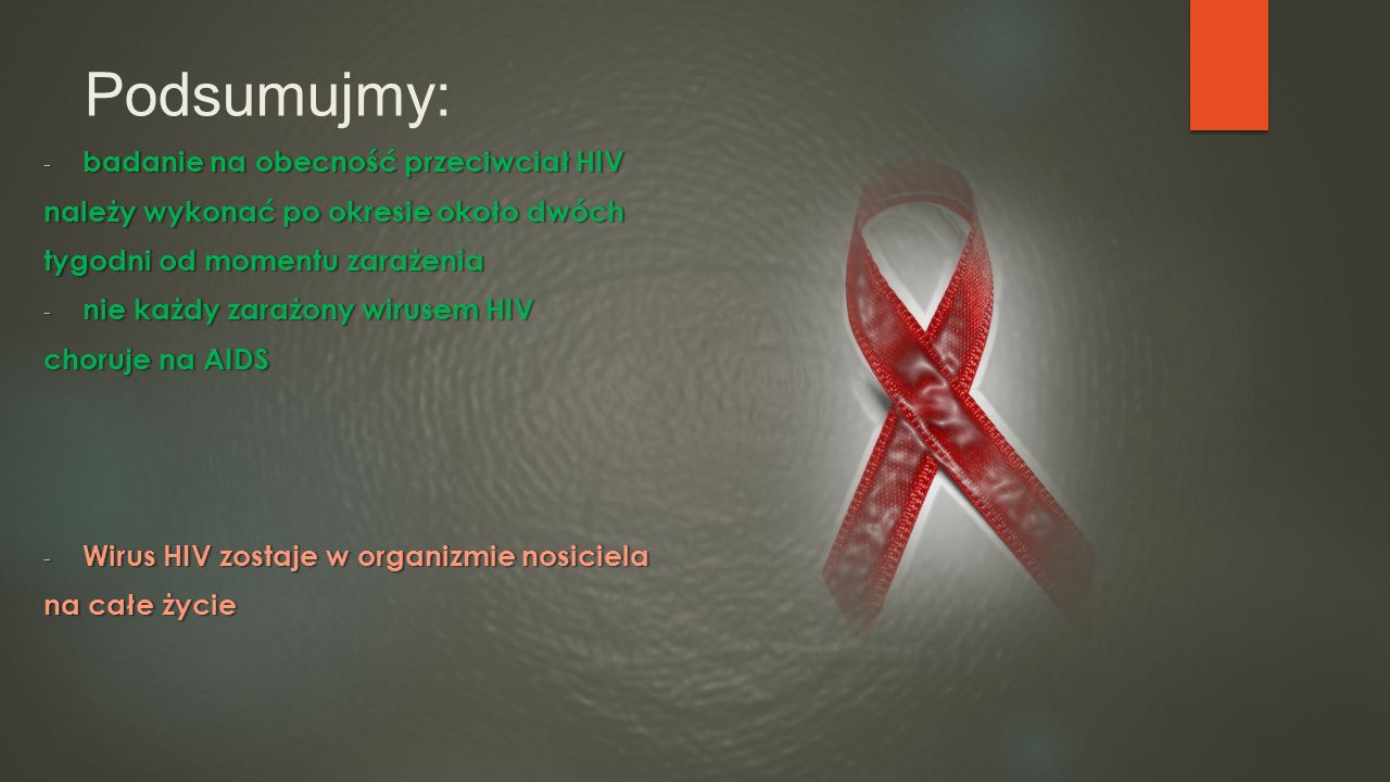 Podsumujmy: badanie na obecność przeciwciał HIV