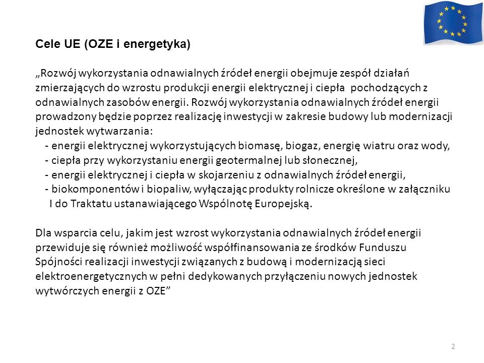 Cele UE (OZE i energetyka)