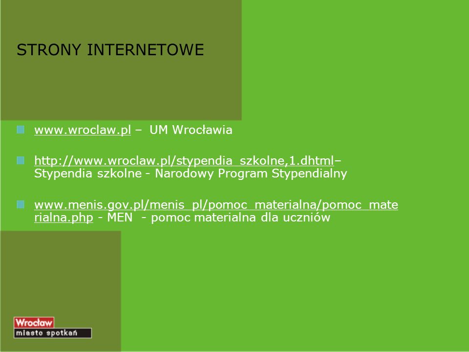 STRONY INTERNETOWE   – UM Wrocławia