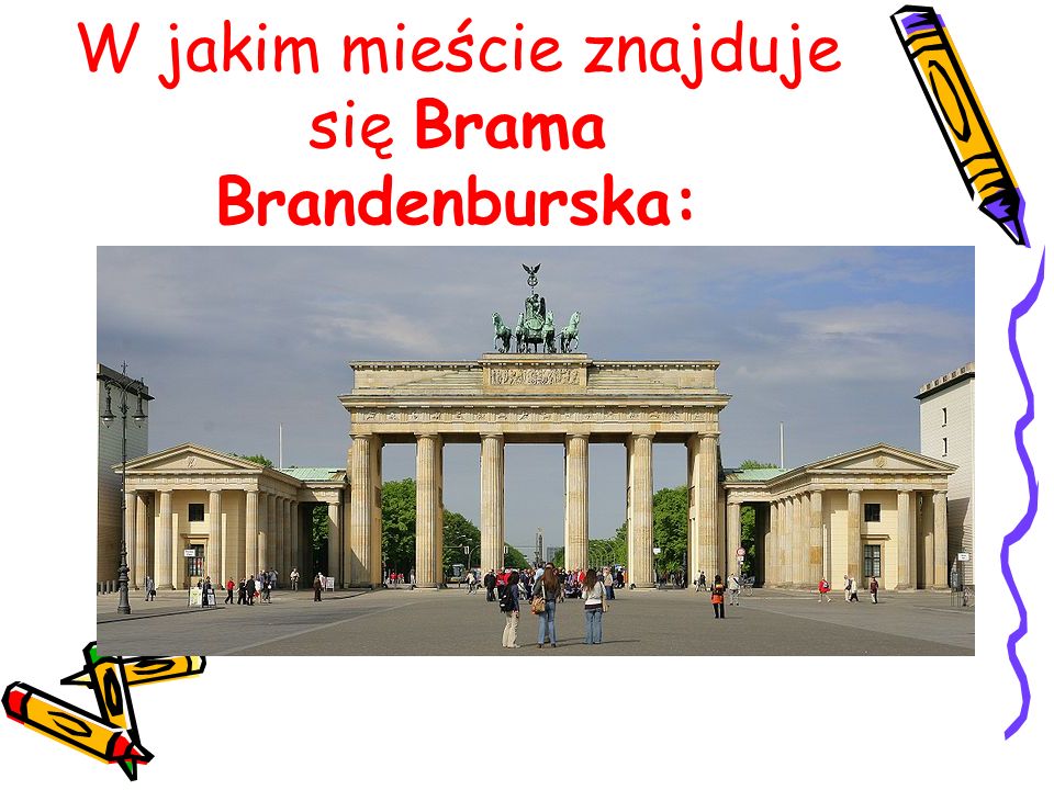 W jakim mieście znajduje się Brama Brandenburska:
