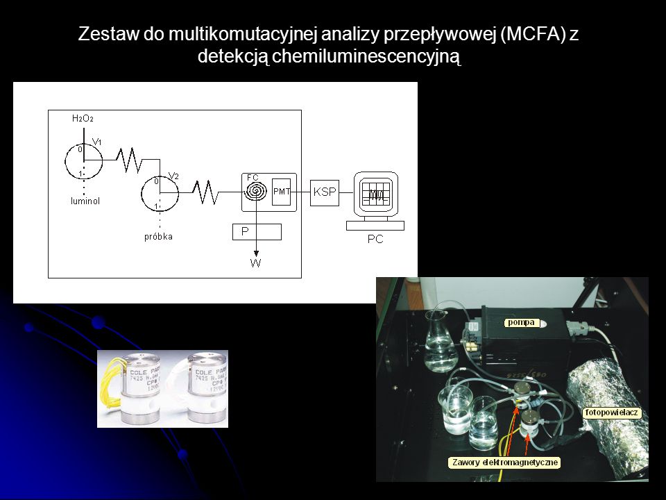 Zestaw do multikomutacyjnej analizy przepływowej (MCFA) z detekcją chemiluminescencyjną