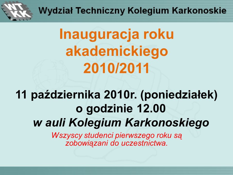 Inauguracja roku akademickiego 2010/2011