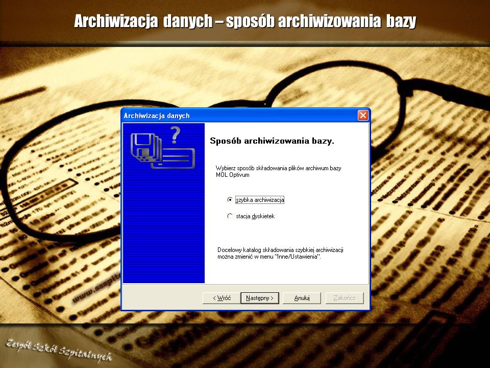 Archiwizacja danych – sposób archiwizowania bazy