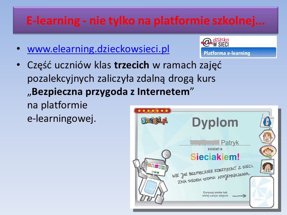 E-learning - nie tylko na platformie szkolnej...