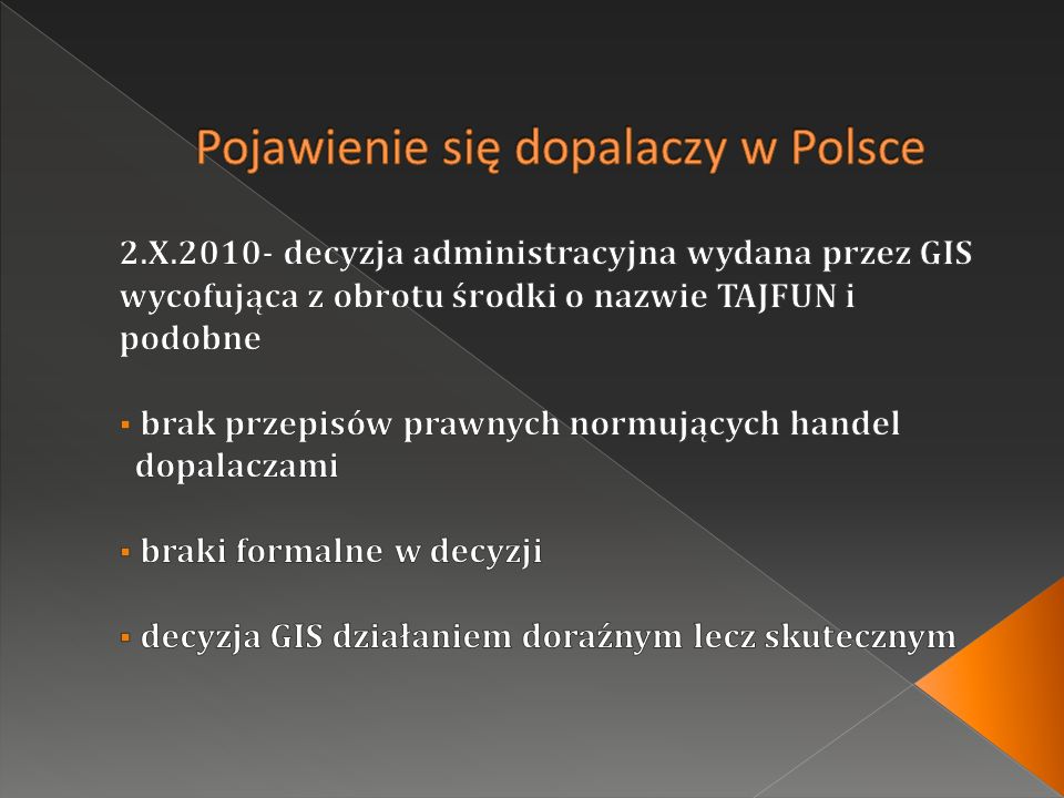 Pojawienie się dopalaczy w Polsce