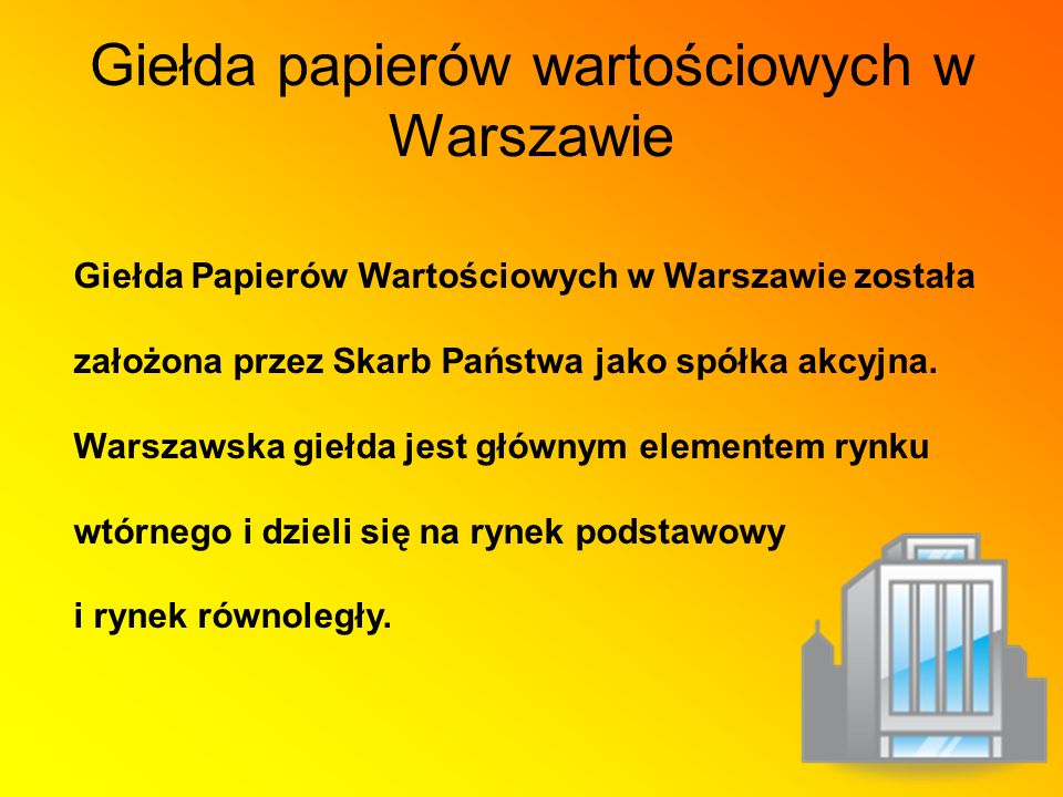 Giełda papierów wartościowych w Warszawie