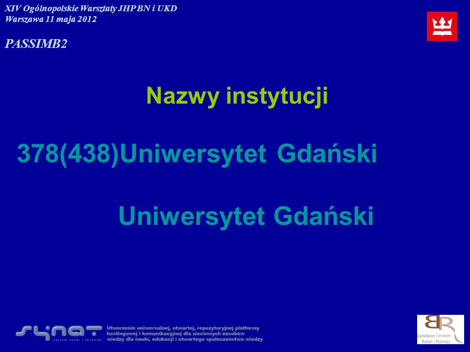 378(438)Uniwersytet Gdański Uniwersytet Gdański