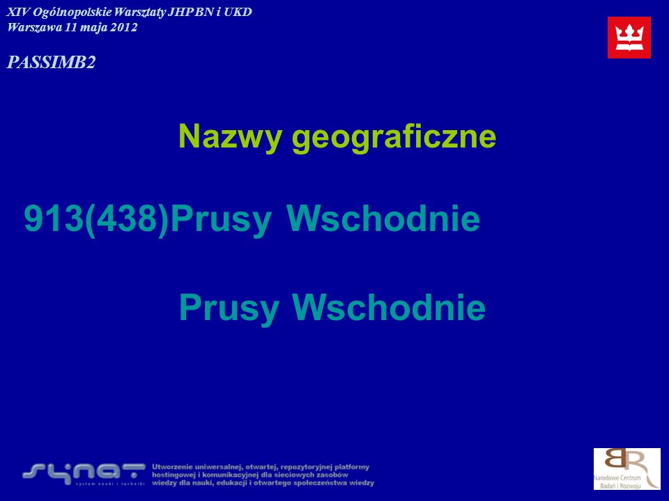 913(438)Prusy Wschodnie Prusy Wschodnie Nazwy geograficzne PASSIM B2