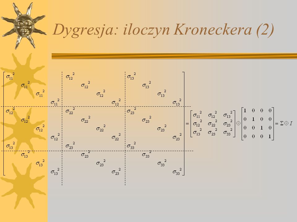 Dygresja: iloczyn Kroneckera (2)