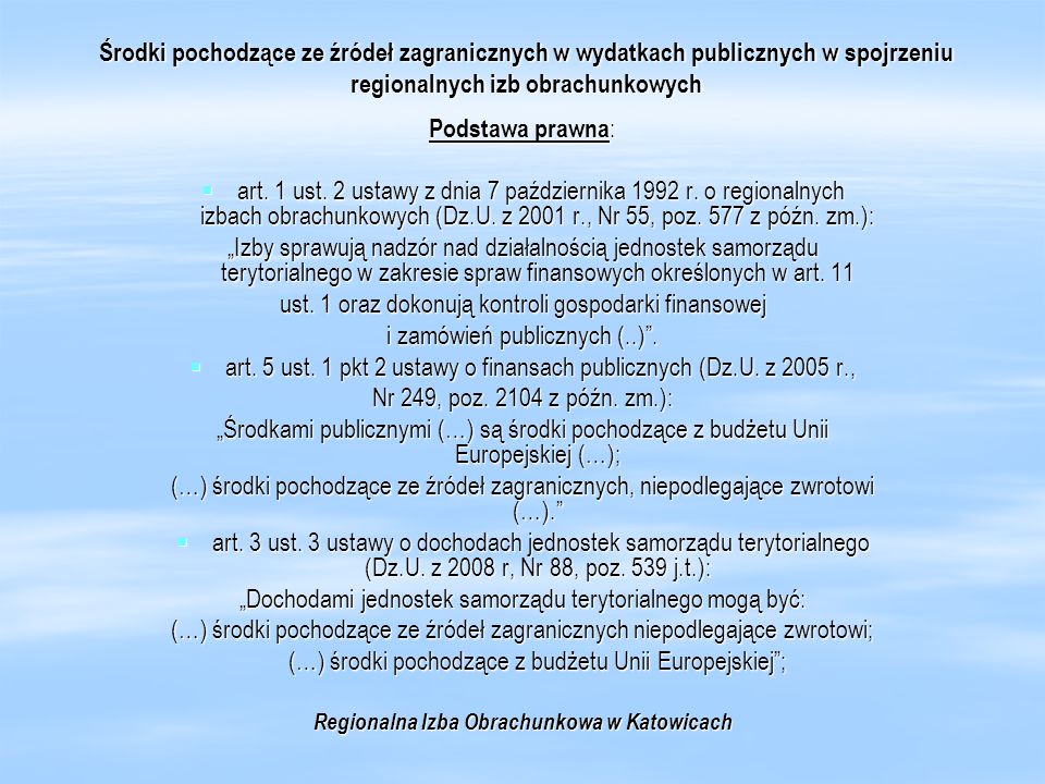 Regionalna Izba Obrachunkowa w Katowicach
