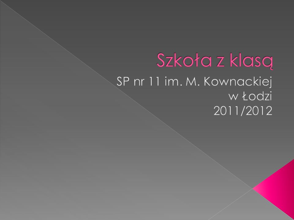 SP nr 11 im. M. Kownackiej w Łodzi 2011/2012