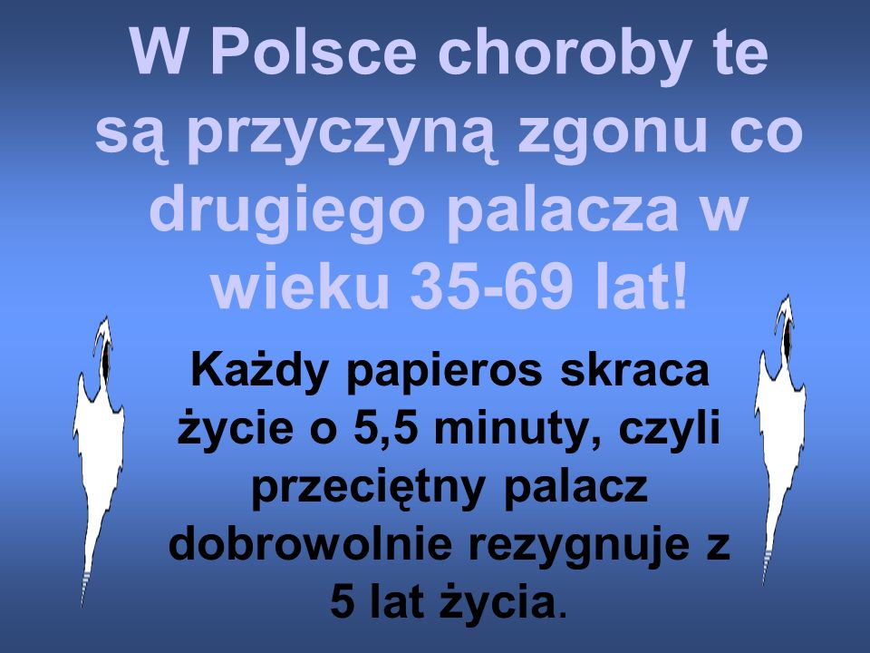W Polsce choroby te są przyczyną zgonu co drugiego palacza w wieku lat!