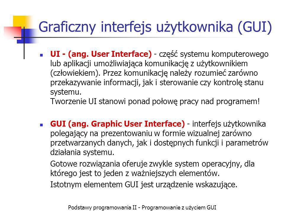 Graficzny interfejs użytkownika (GUI)