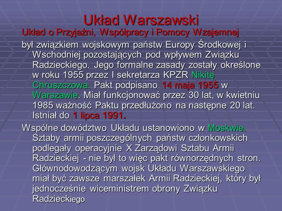 Układ Warszawski