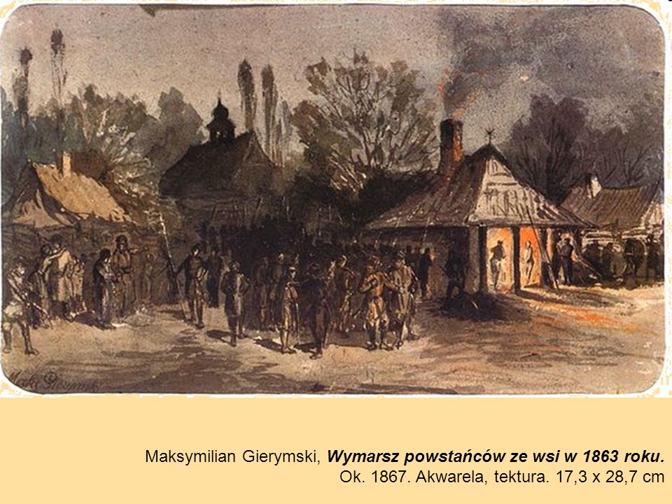 Maksymilian Gierymski, Wymarsz powstańców ze wsi w 1863 roku.