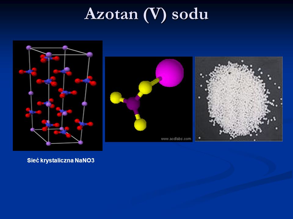 Azotan (V) sodu Sieć krystaliczna NaNO3