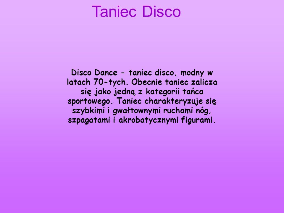 Taniec Disco