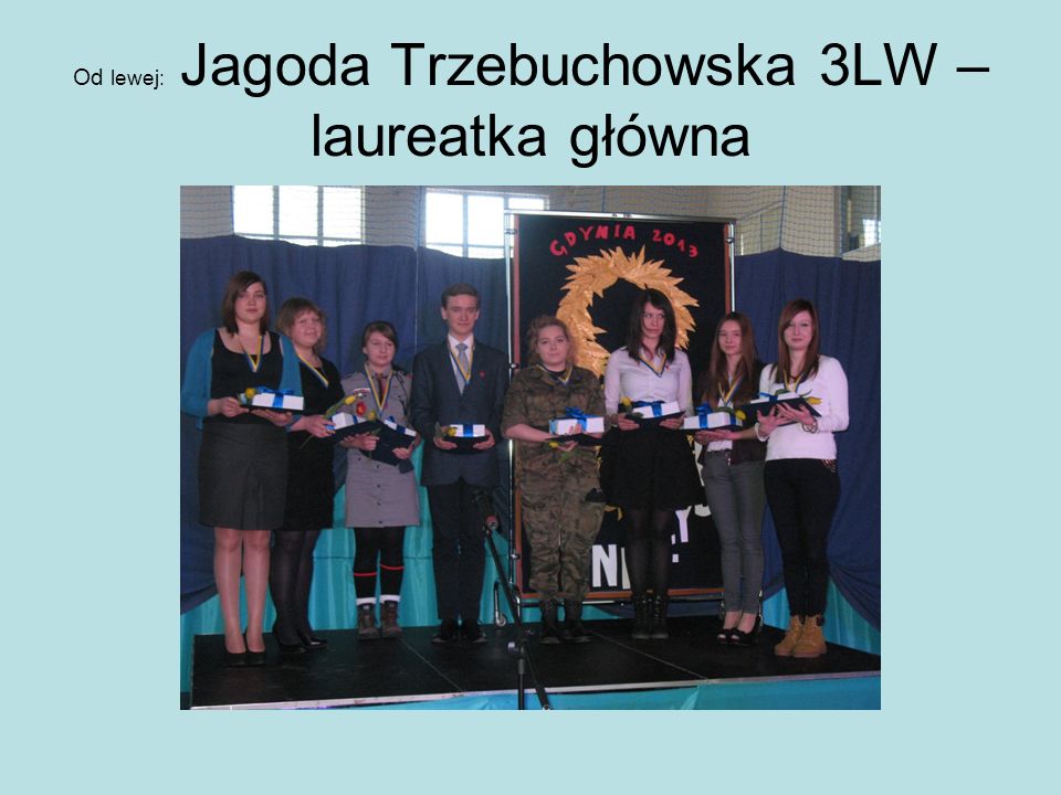 Od lewej: Jagoda Trzebuchowska 3LW – laureatka główna