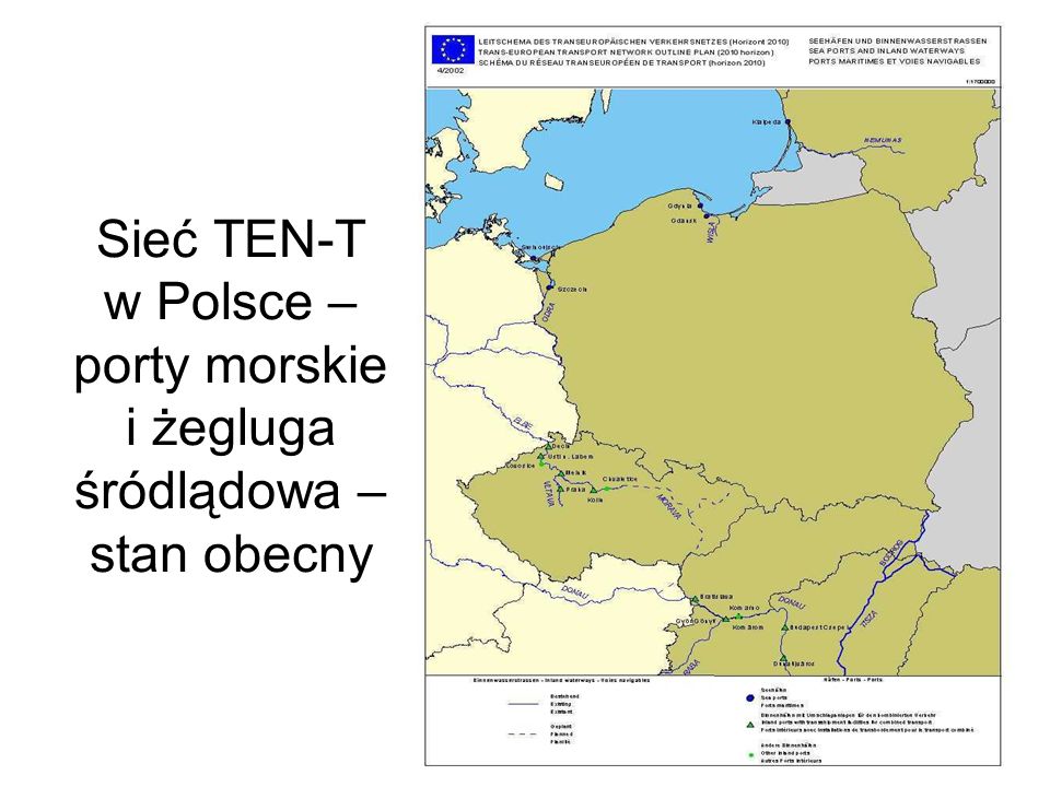 Sieć TEN-T w Polsce – porty morskie i żegluga śródlądowa – stan obecny