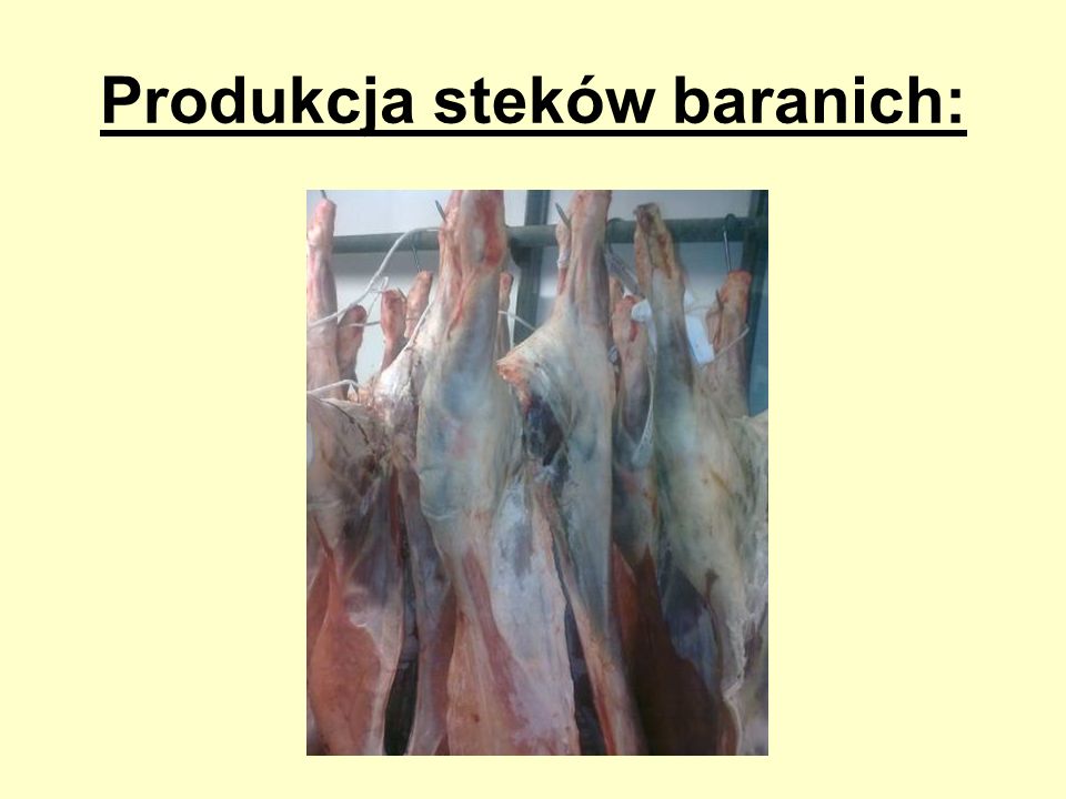 Produkcja steków baranich: