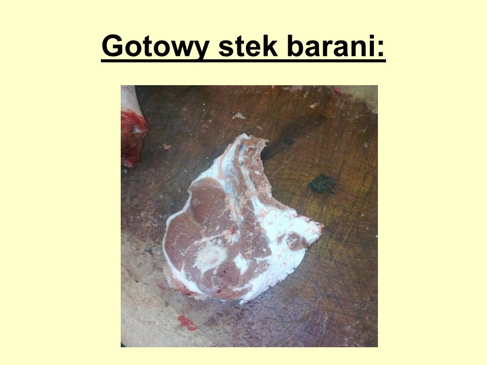Gotowy stek barani: