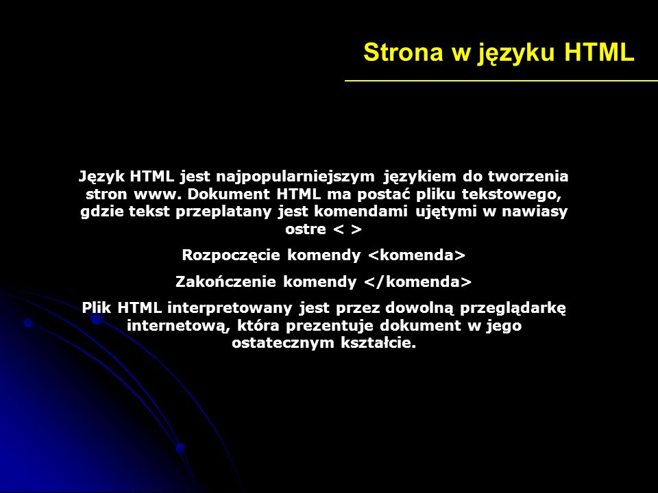 Strona w języku HTML