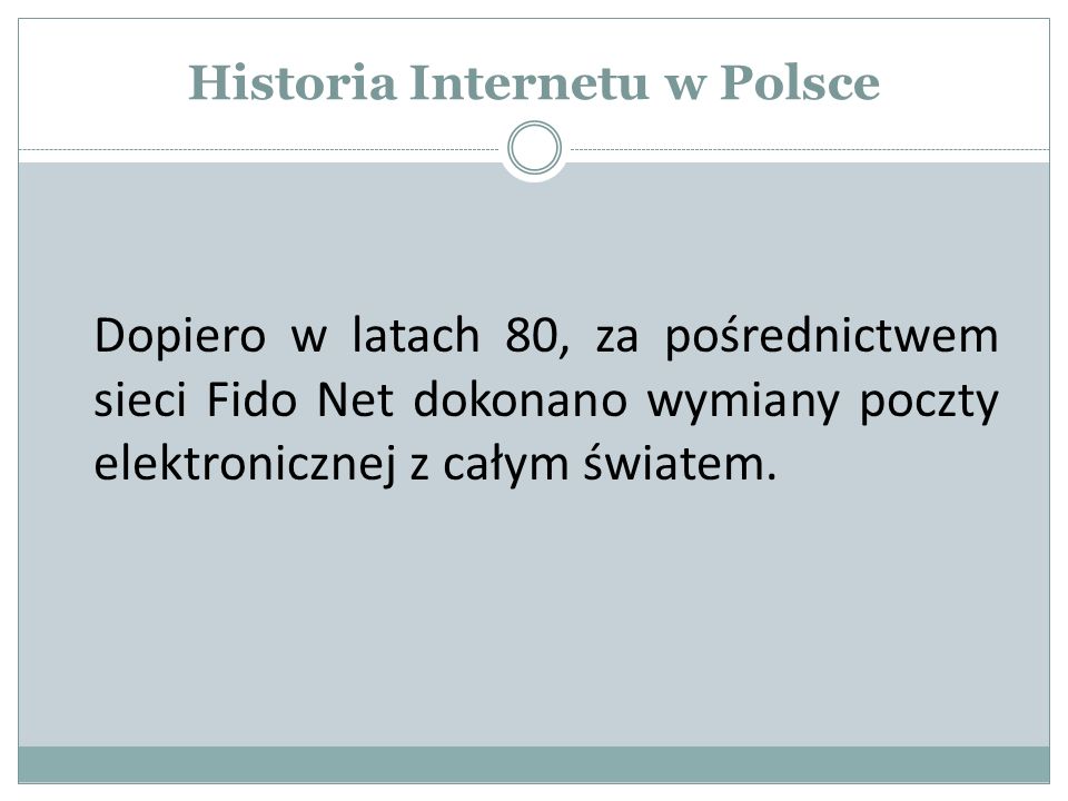 Historia Internetu w Polsce