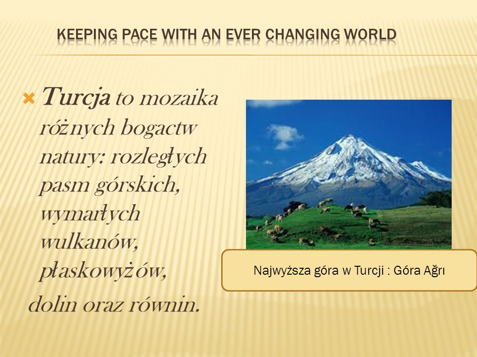 Keeping pace with an ever changing world