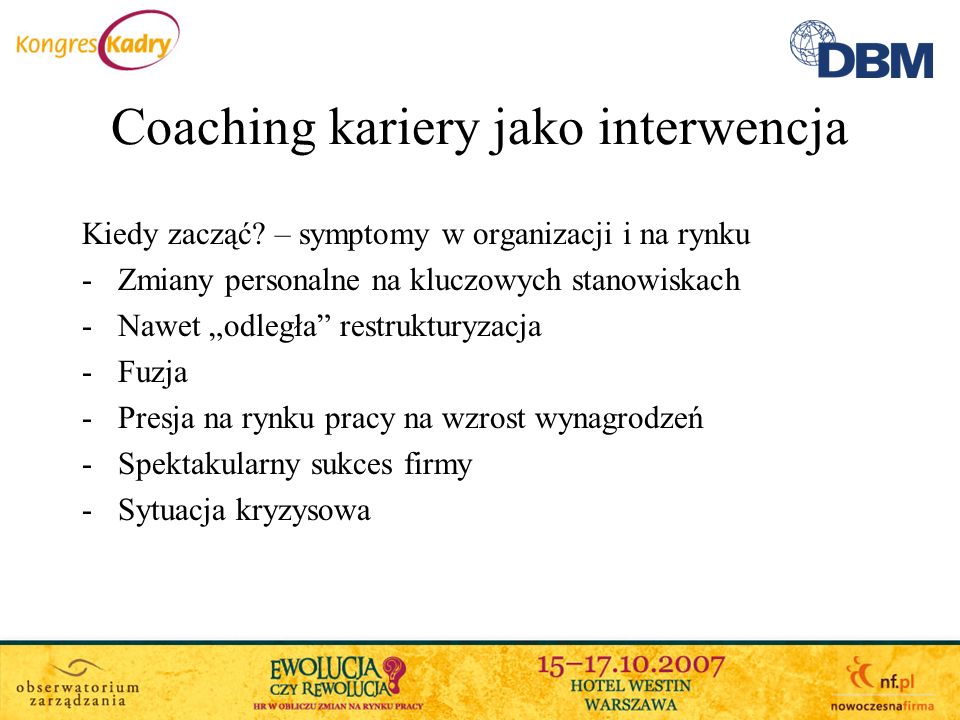 Coaching kariery jako interwencja