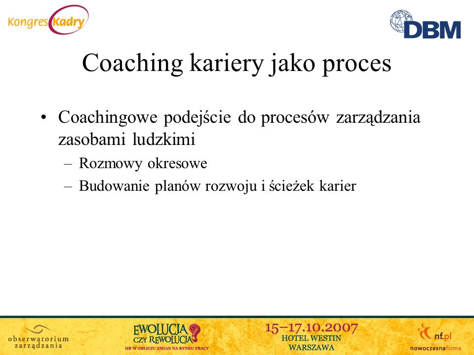 Coaching kariery jako proces
