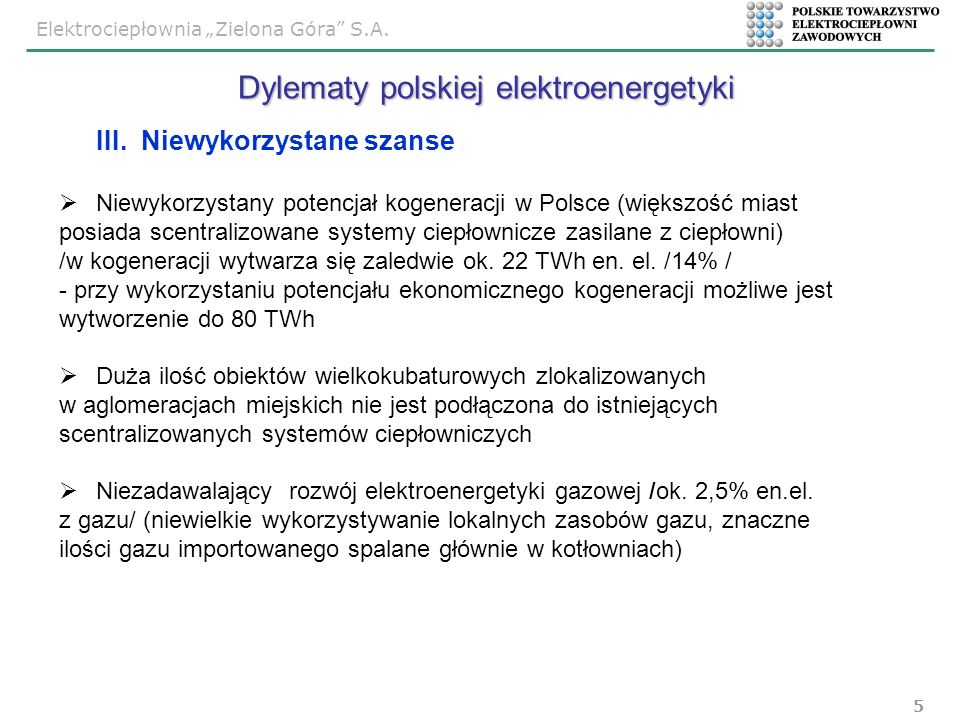 Dylematy polskiej elektroenergetyki