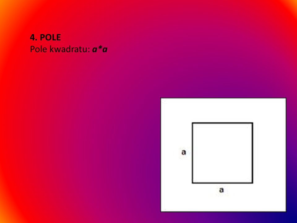 4. POLE Pole kwadratu: a*a