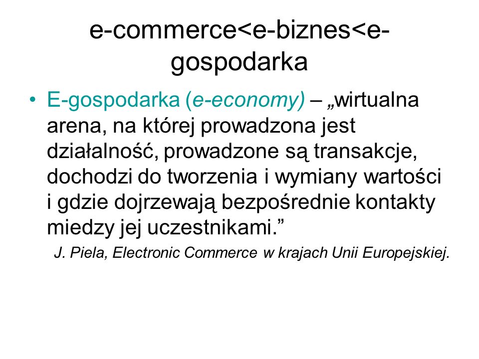 e-commerce<e-biznes<e-gospodarka
