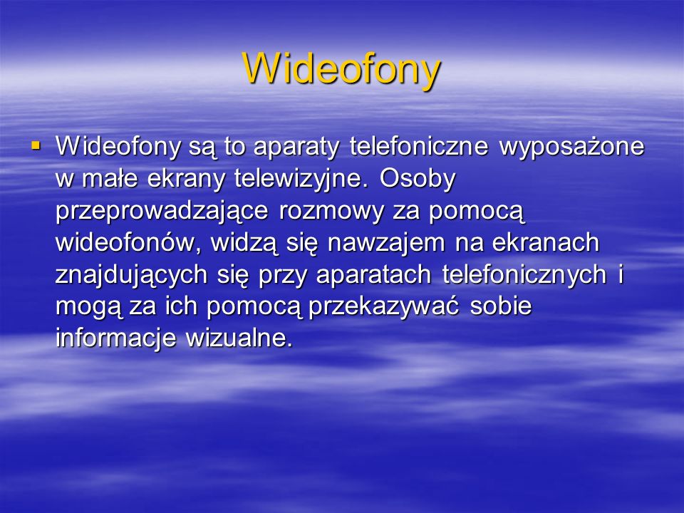 Wideofony