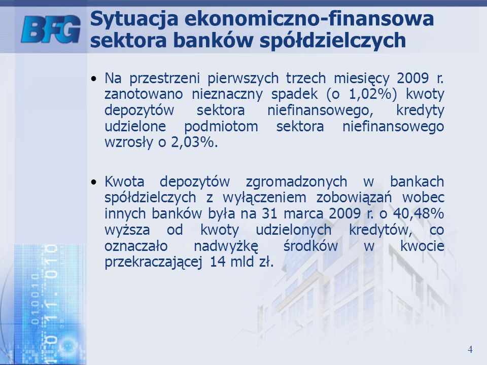 Sytuacja ekonomiczno-finansowa sektora banków spółdzielczych