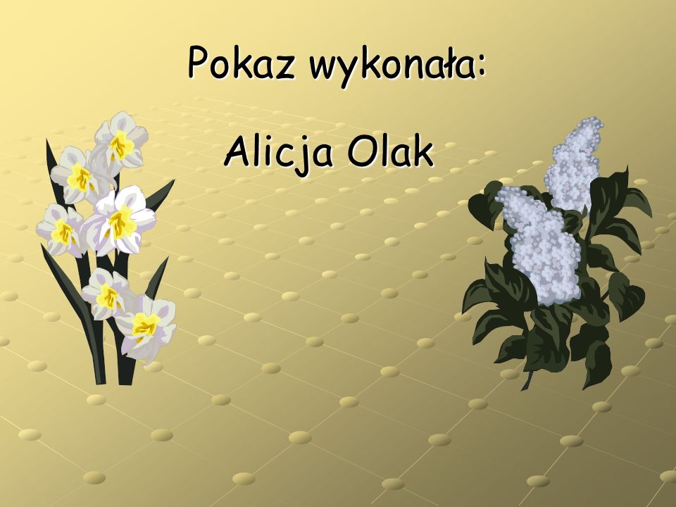 Pokaz wykonała: Alicja Olak
