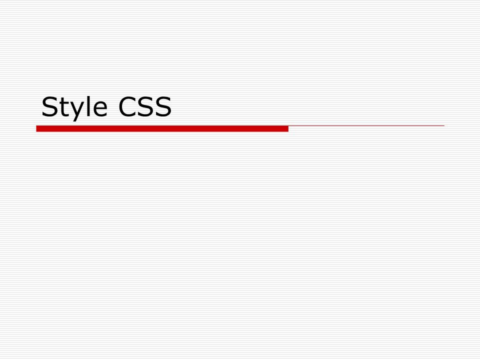 Style CSS
