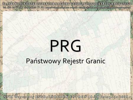 PRG Państwowy Rejestr Granic