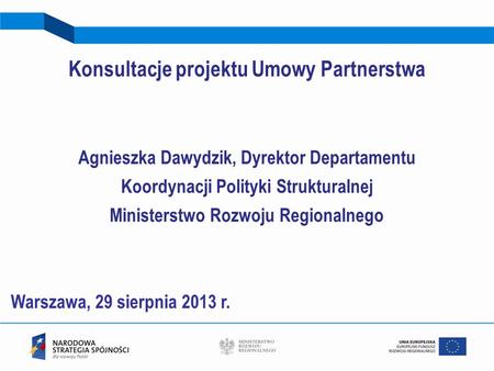 Konsultacje projektu Umowy Partnerstwa