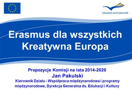 Erasmus dla wszystkich Kreatywna Europa