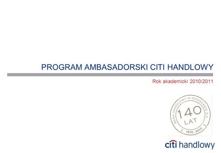 PROGRAM AMBASADORSKI CITI HANDLOWY