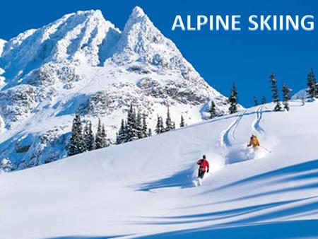 Alpine Skiing. Very easy Easy Hard Very hard (FIS)