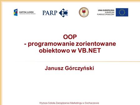 OOP - programowanie zorientowane obiektowo w VB.NET